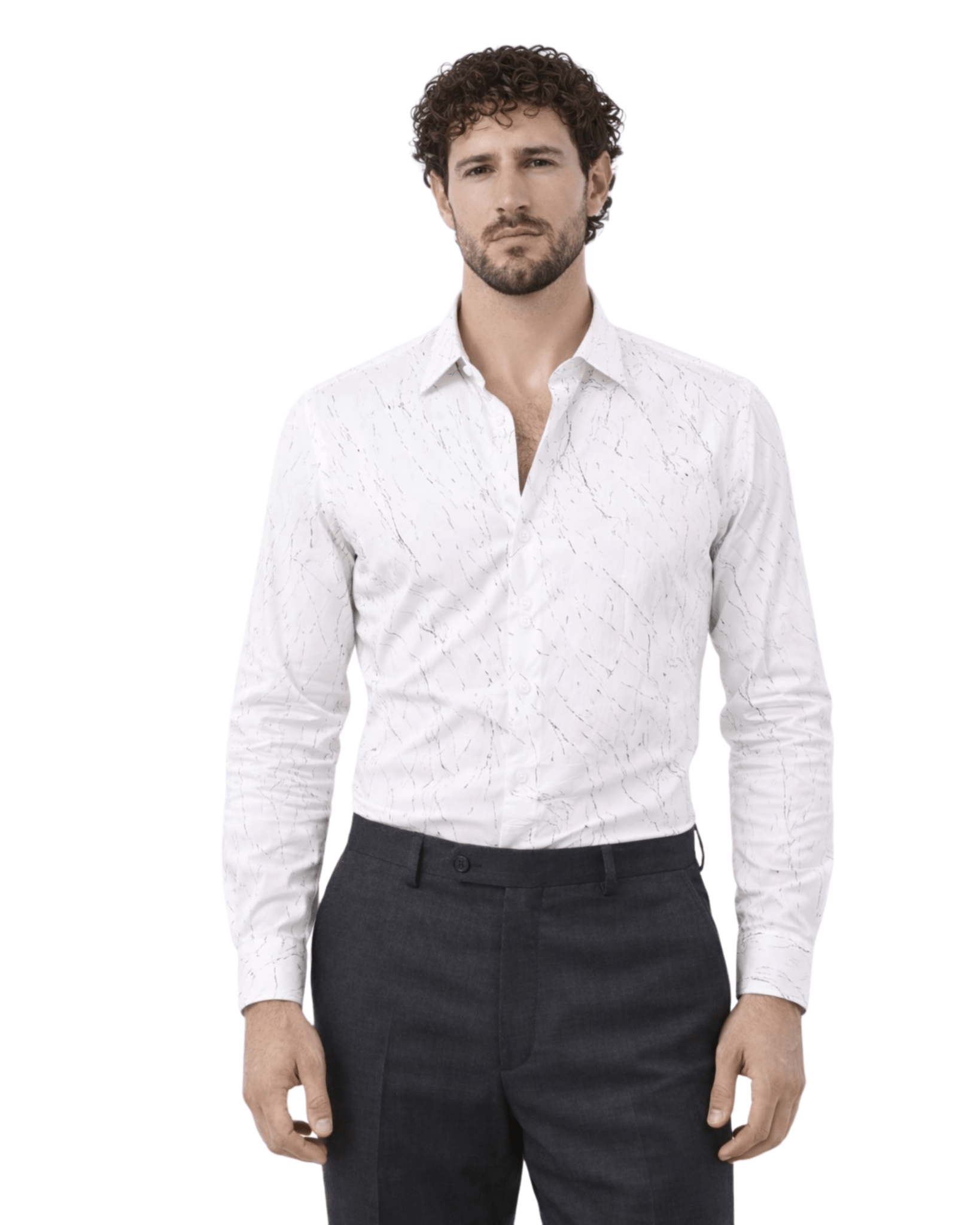 Imported Creasing Ivory White Crackle Shirt – Premium Statement Wear - KakahuImported Creasing Ivory White Crackle Shirt – Premium Statement WearKakahuKakahu