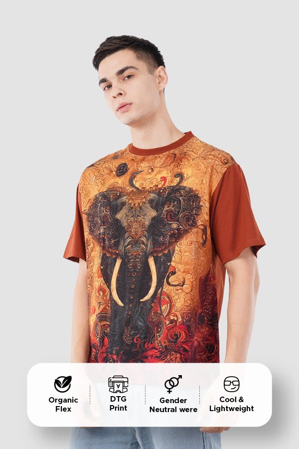 Ivory Fire DTG Printed Organic Flex T-Shirt – Sustainable Style - KakahuIvory Fire DTG Printed Organic Flex T-Shirt – Sustainable StyleKakahuKakahu