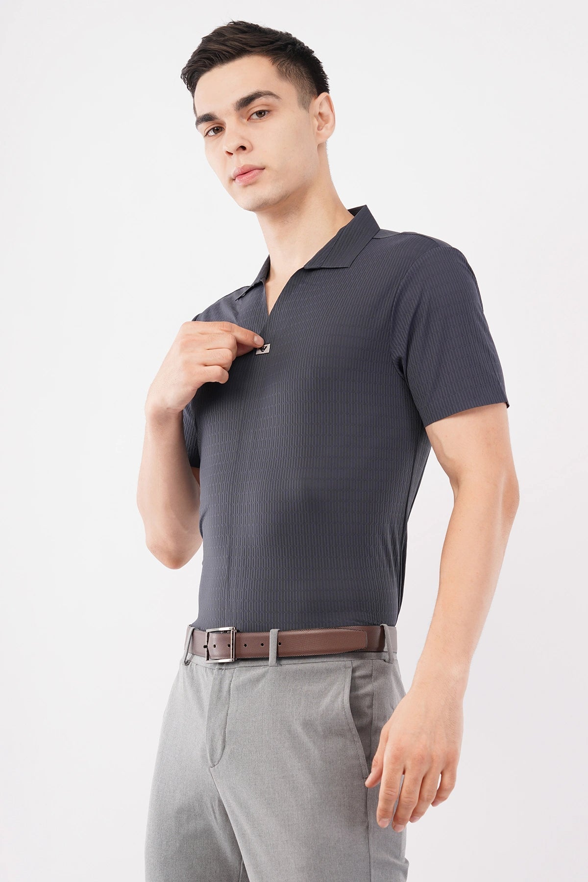 Midnight Elite Polo Professional Shirt – Seamless Office Wear - KakahuMidnight Elite Polo Professional Shirt – Seamless Office WearKakahuKakahu