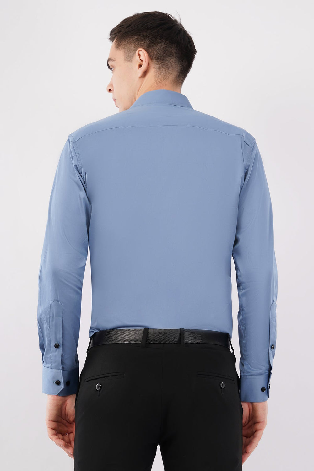 Mist Blue Classic Giza Satin Cotton Shirt – Premium Formal We - KakahuMist Blue Classic Giza Satin Cotton Shirt – Premium Formal WeKakahuKakahu