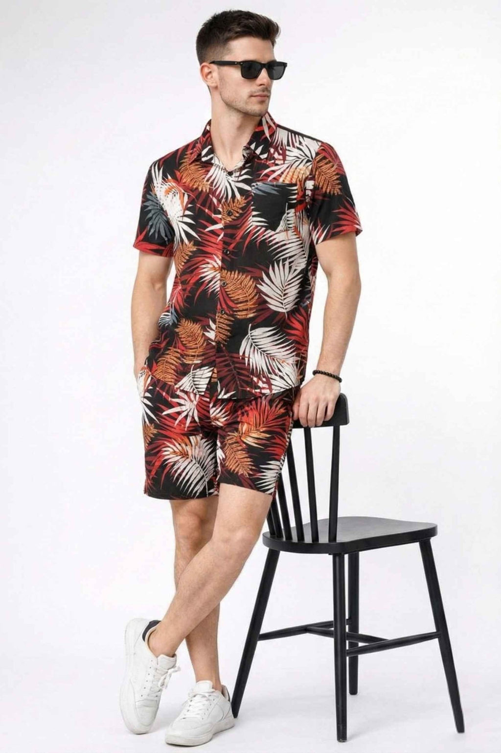 Multi - Color Tropical Print Co - Ord Set – Vibrant Summer Wear - KakahuMulti - Color Tropical Print Co - Ord Set – Vibrant Summer WearKakahuKakahu