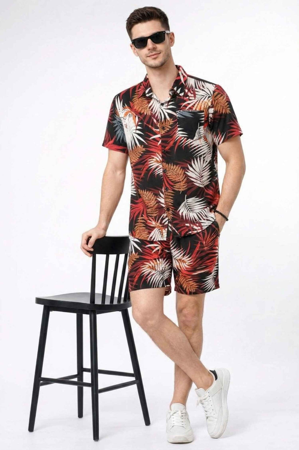Multi - Color Tropical Print Co - Ord Set – Vibrant Summer Wear - KakahuMulti - Color Tropical Print Co - Ord Set – Vibrant Summer WearKakahuKakahu