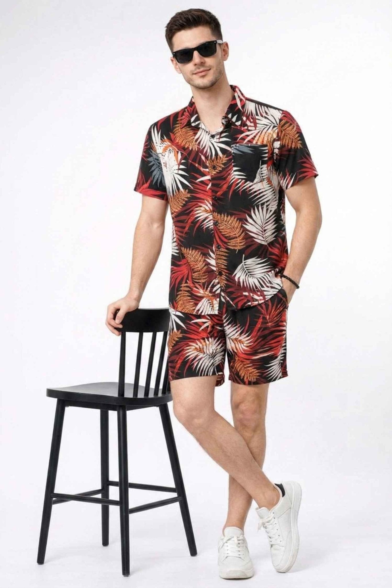 Multi - Color Tropical Print Co - Ord Set – Vibrant Summer Wear - KakahuMulti - Color Tropical Print Co - Ord Set – Vibrant Summer WearKakahuKakahu