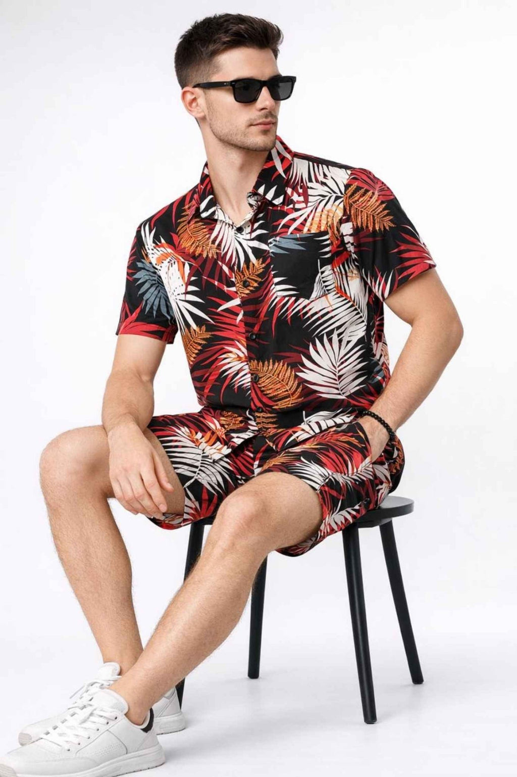 Multi - Color Tropical Print Co - Ord Set – Vibrant Summer Wear - KakahuMulti - Color Tropical Print Co - Ord Set – Vibrant Summer WearKakahuKakahu