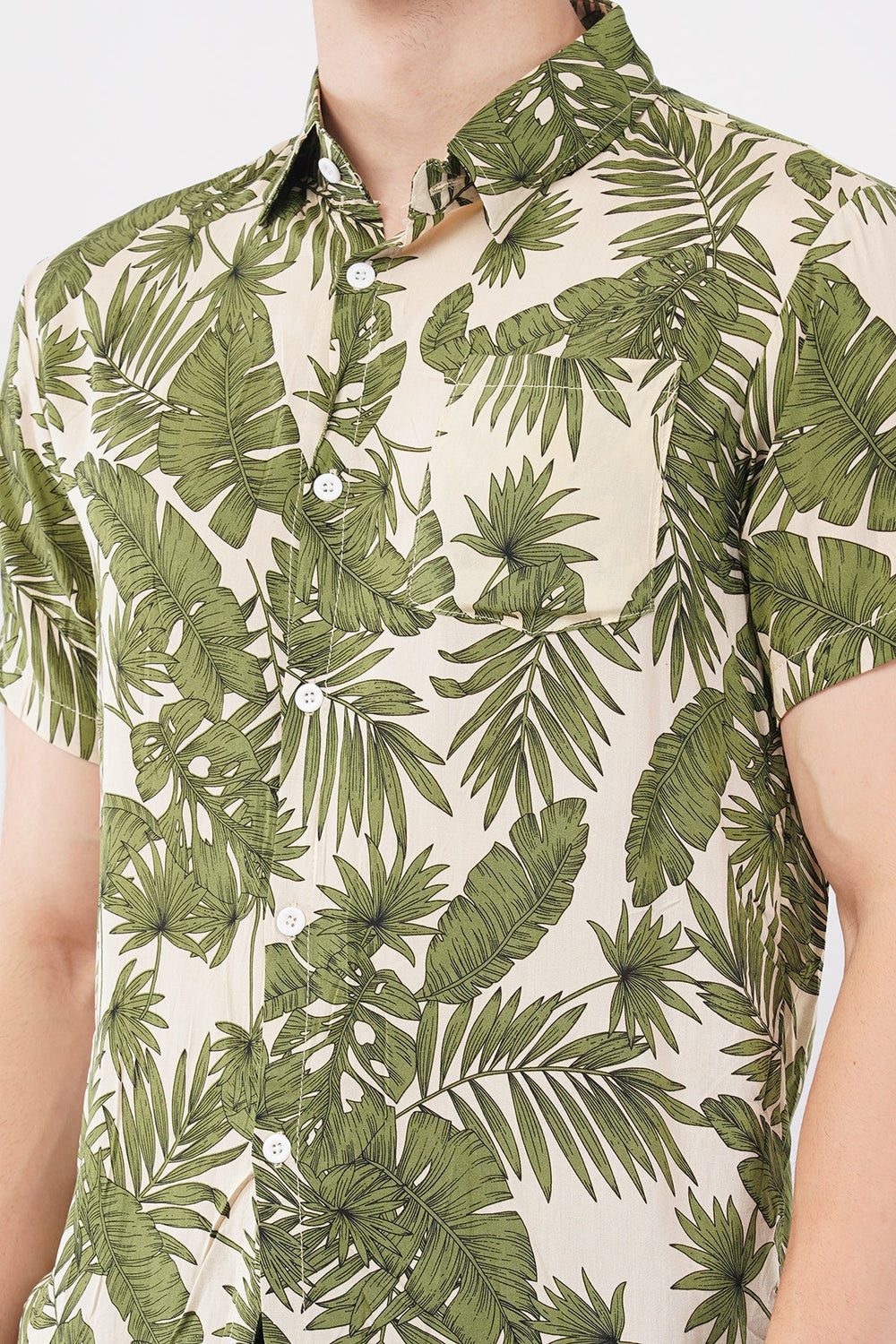 Natural Coast Palm Print Shirt – Tropical Casual Wear - KakahuNatural Coast Palm Print Shirt – Tropical Casual WearKakahuKakahu