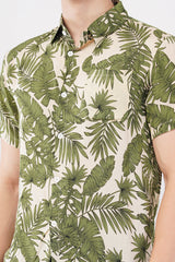 Natural Coast Palm Print Shirt – Tropical Casual Wear - KakahuNatural Coast Palm Print Shirt – Tropical Casual WearKakahuKakahu