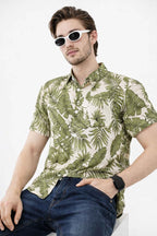 Natural Coast Palm Print Shirt – Tropical Casual Wear - KakahuNatural Coast Palm Print Shirt – Tropical Casual WearKakahuKakahu