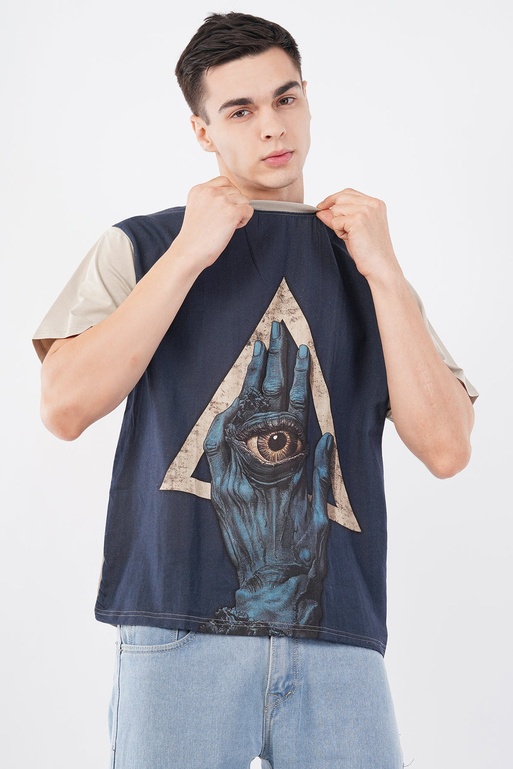 Navy Blue DTG Printed Organic Flex T-Shirt – Premium Comfort - KakahuNavy Blue DTG Printed Organic Flex T-Shirt – Premium ComfortKakahuKakahu