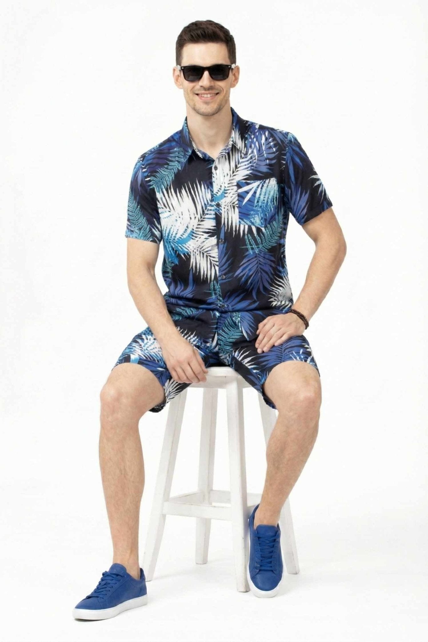 Ocean Blue Tropical Co - Ord Set – Premium Vacation Wear - KakahuOcean Blue Tropical Co - Ord Set – Premium Vacation WearKakahuKakahu