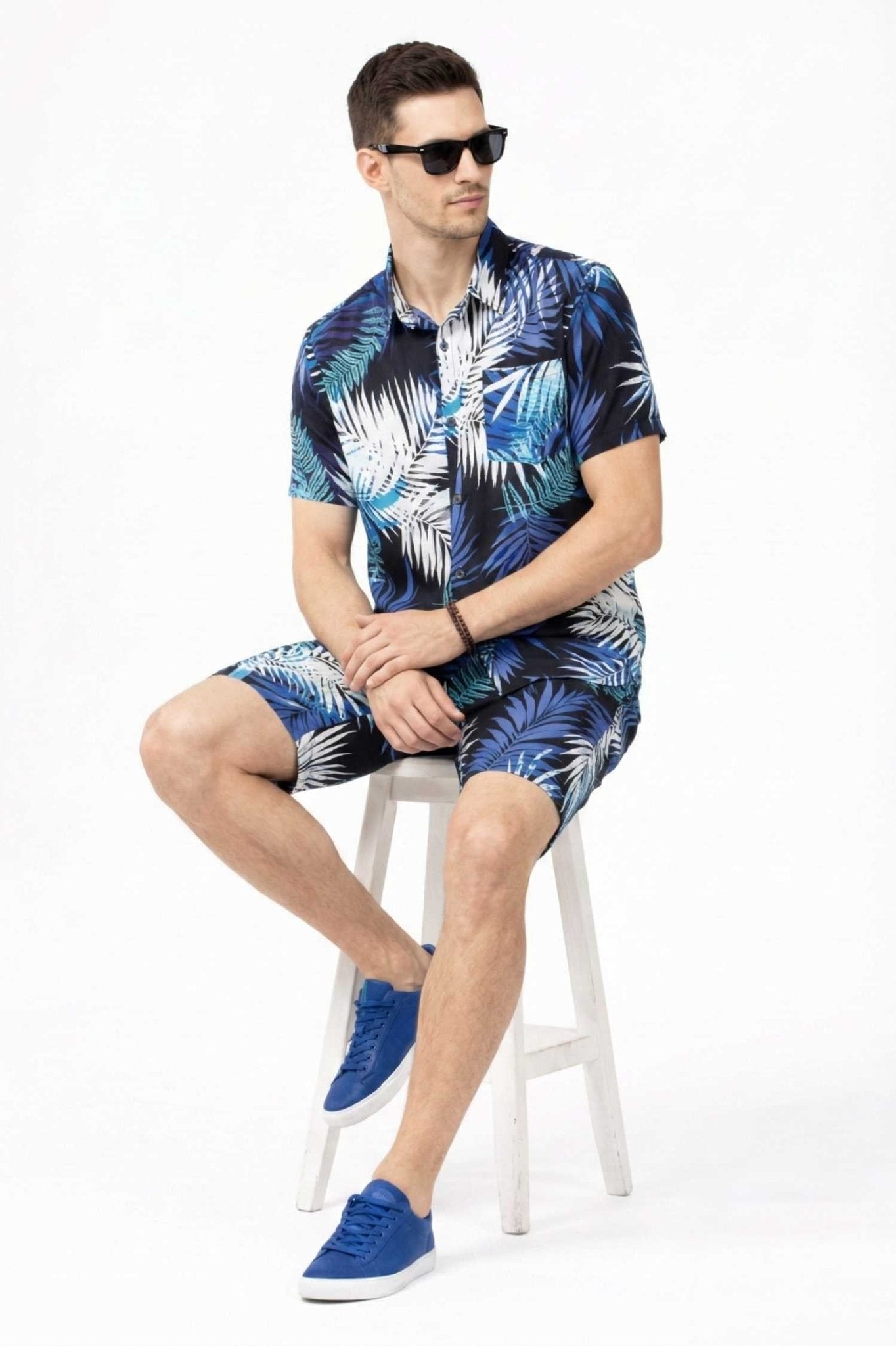 Ocean Blue Tropical Co - Ord Set – Premium Vacation Wear - KakahuOcean Blue Tropical Co - Ord Set – Premium Vacation WearKakahuKakahu