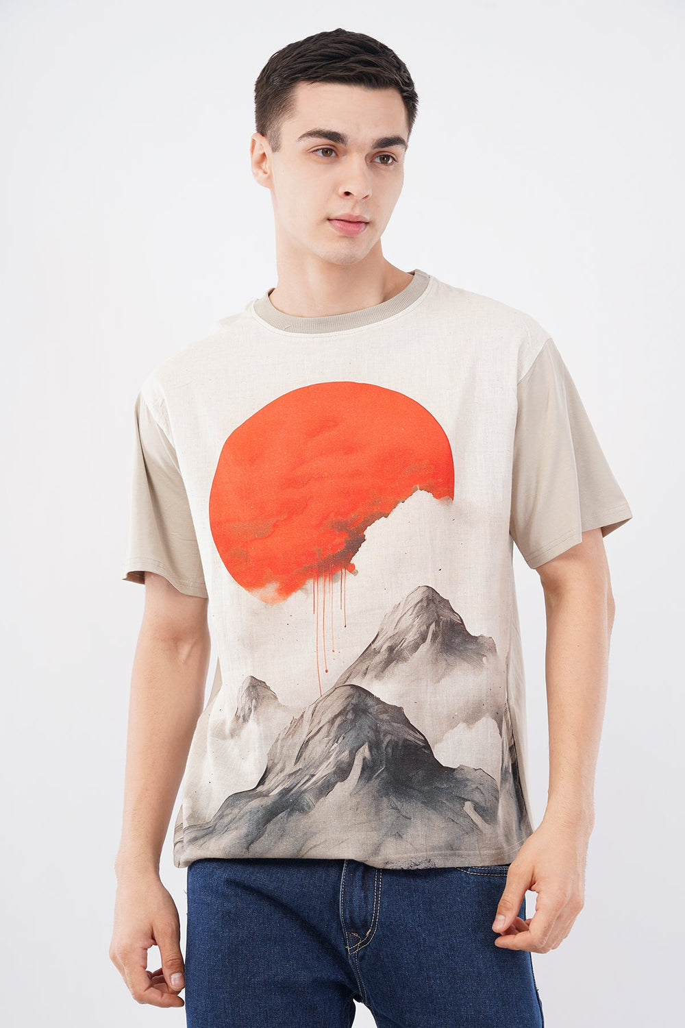 Off - White Sun DTG Printed Organic Flex T-Shirt – Eco - Friendly Streetwear - KakahuOff - White Sun DTG Printed Organic Flex T-Shirt – Eco - Friendly StreetwearKakahuKakahu