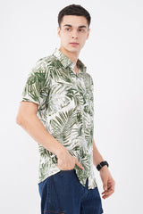Olive Tropical Print Casual Shirt – Stylish Summer Wear - KakahuOlive Tropical Print Casual Shirt – Stylish Summer WearKakahuKakahu