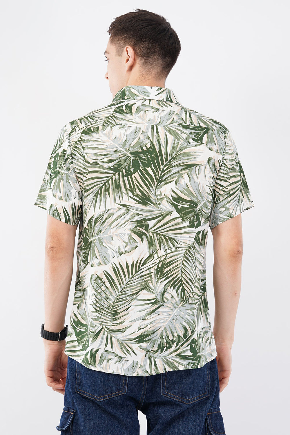 Olive Tropical Print Casual Shirt – Stylish Summer Wear - KakahuOlive Tropical Print Casual Shirt – Stylish Summer WearKakahuKakahu