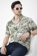 Olive Tropical Print Casual Shirt – Stylish Summer Wear - KakahuOlive Tropical Print Casual Shirt – Stylish Summer WearKakahuKakahu