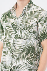 Olive Tropical Print Casual Shirt – Stylish Summer Wear - KakahuOlive Tropical Print Casual Shirt – Stylish Summer WearKakahuKakahu