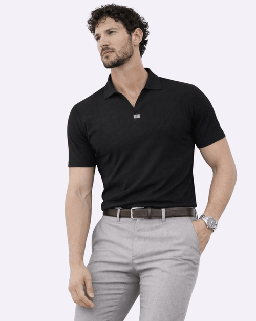 Onyx Black Signature Polo – Highest Breathable T-Shirt