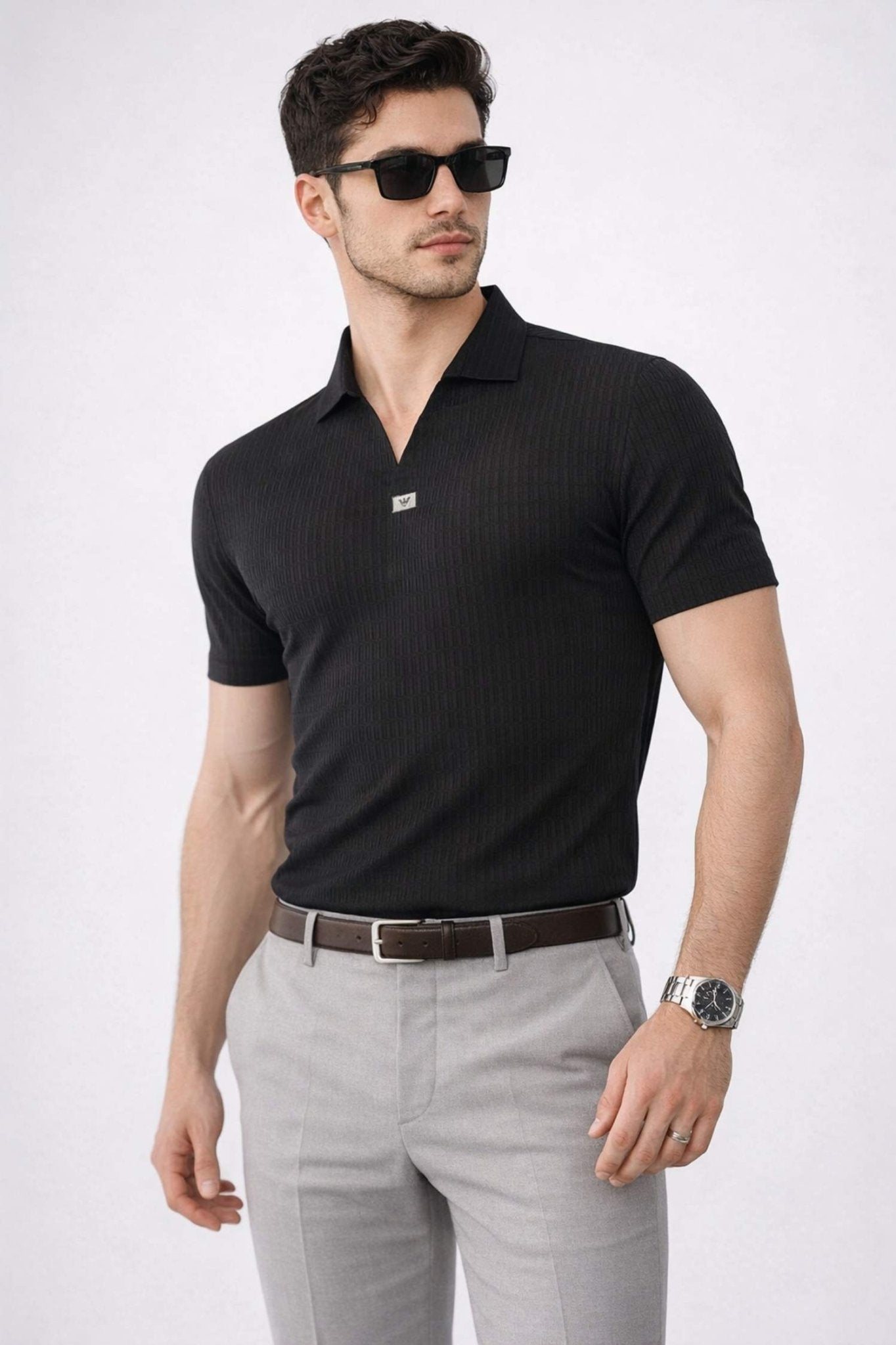 Onyx Black Signature Polo – Highest Breathable T-Shirt - KakahuOnyx Black Signature Polo – Highest Breathable T-ShirtKakahuKakahu