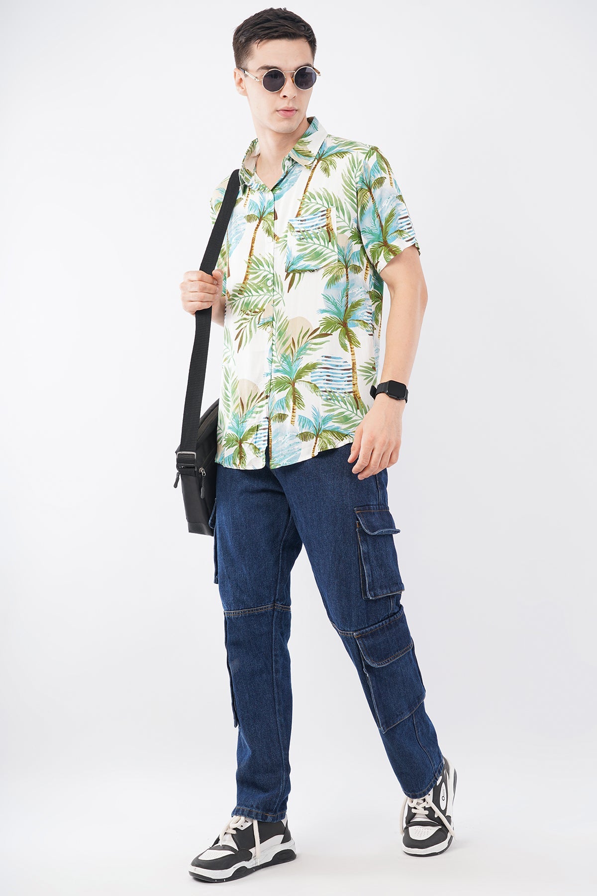 Paradise Palm Tree Print Casual Shirt – Tropical Resort Wear - KakahuParadise Palm Tree Print Casual Shirt – Tropical Resort WearKakahuKakahu