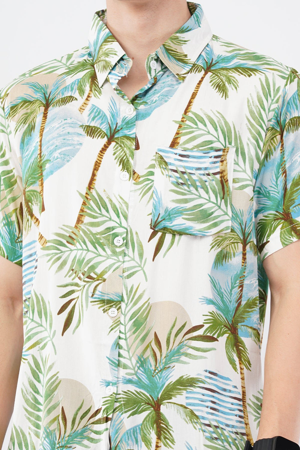 Paradise Palm Tree Print Casual Shirt – Tropical Resort Wear - KakahuParadise Palm Tree Print Casual Shirt – Tropical Resort WearKakahuKakahu