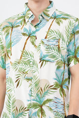 Paradise Palm Tree Print Casual Shirt – Tropical Resort Wear - KakahuParadise Palm Tree Print Casual Shirt – Tropical Resort WearKakahuKakahu