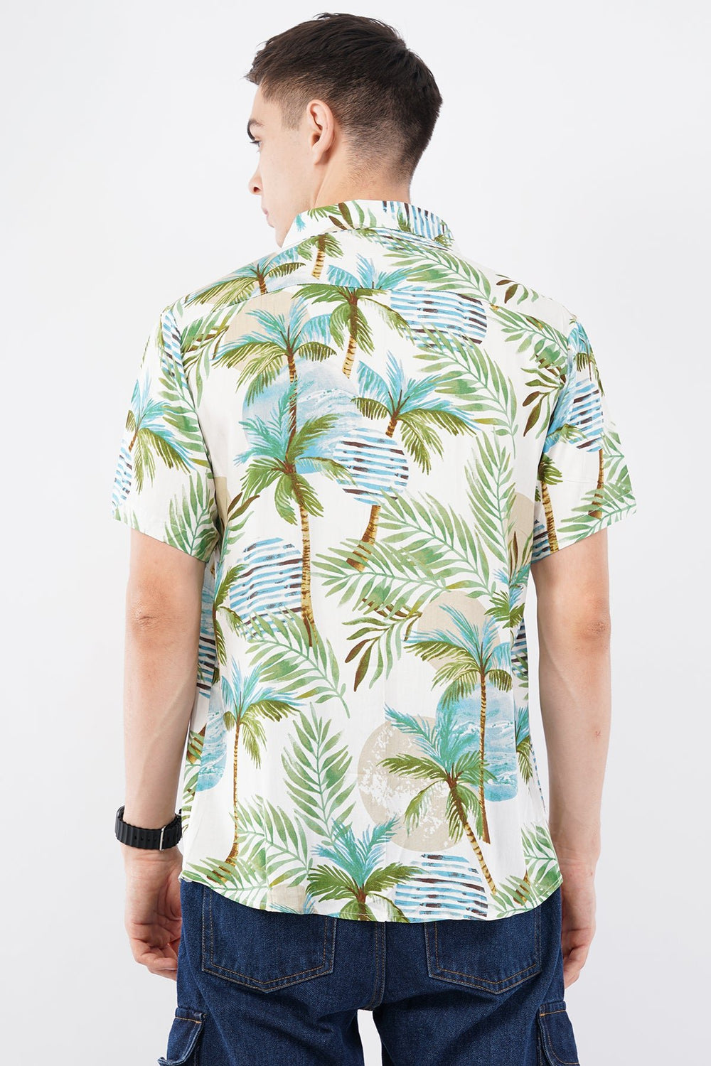 Paradise Palm Tree Print Casual Shirt – Tropical Resort Wear - KakahuParadise Palm Tree Print Casual Shirt – Tropical Resort WearKakahuKakahu