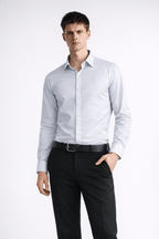 Power blue Giza cotton poplin shirt Premium formal wear - KakahuPower blue Giza cotton poplin shirt Premium formal wearKakahuKakahu