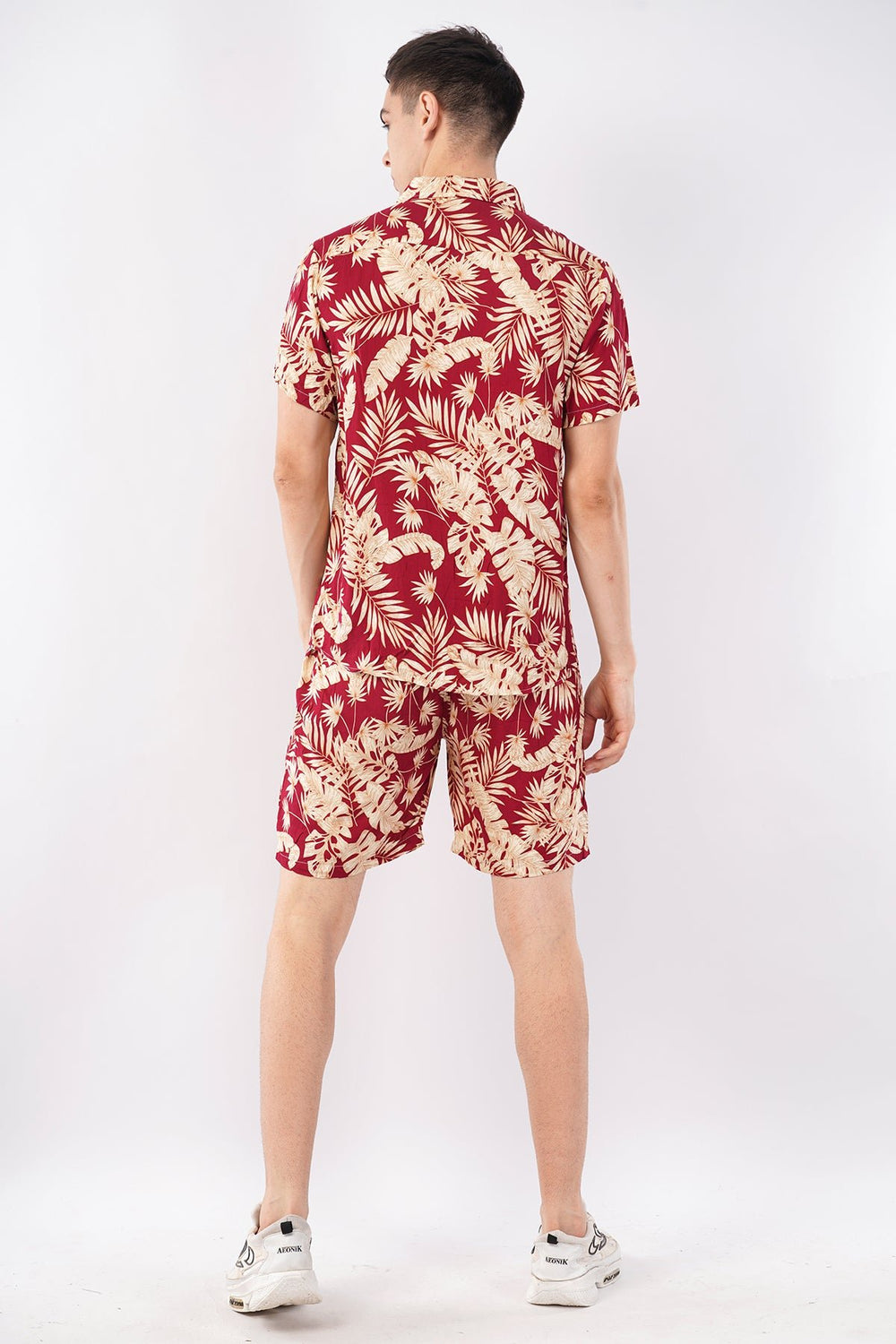 Red Tropical Palm Print Co - Ord Set – Stylish Vacation Wear - KakahuRed Tropical Palm Print Co - Ord Set – Stylish Vacation WearKakahuKakahu