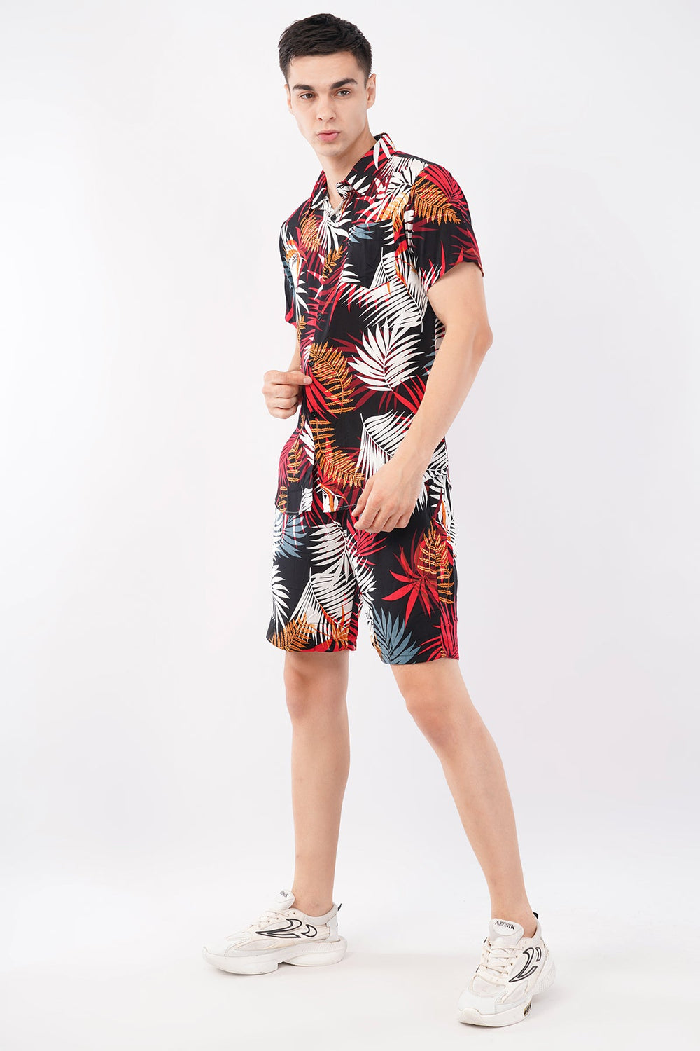 Red Tropical Printed Co - Ord Set – Stylish Summer Wear - KakahuRed Tropical Printed Co - Ord Set – Stylish Summer WearKakahuKakahu