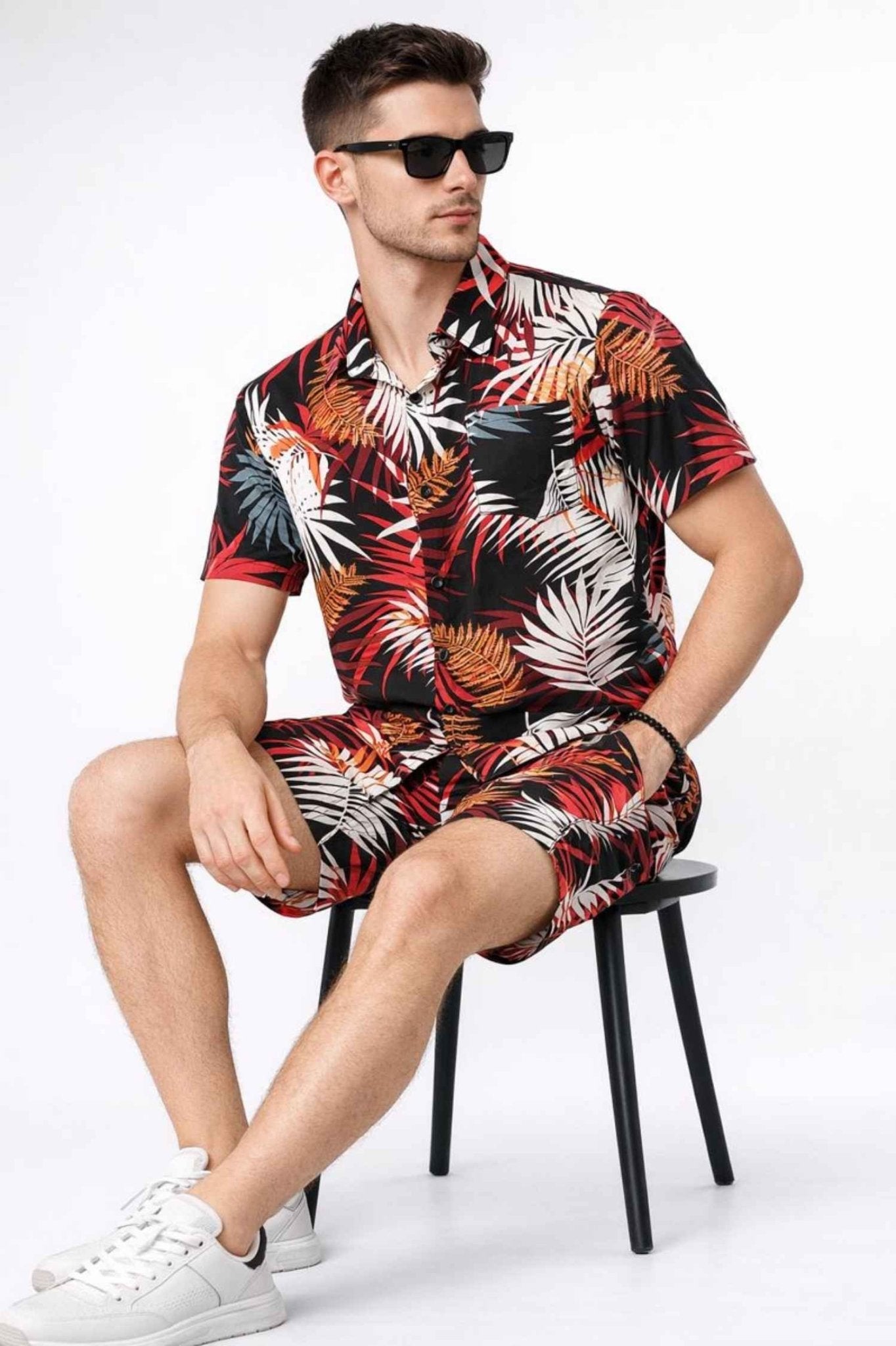 Red Tropical Printed Co - Ord Set – Stylish Summer Wear - KakahuRed Tropical Printed Co - Ord Set – Stylish Summer WearKakahuKakahu
