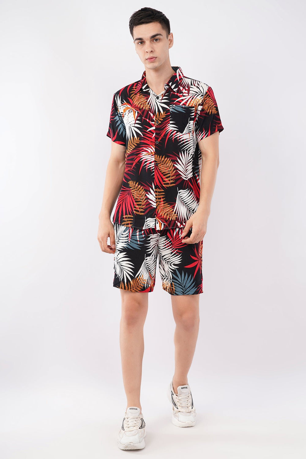 Red Tropical Printed Co - Ord Set – Stylish Summer Wear - KakahuRed Tropical Printed Co - Ord Set – Stylish Summer WearKakahuKakahu