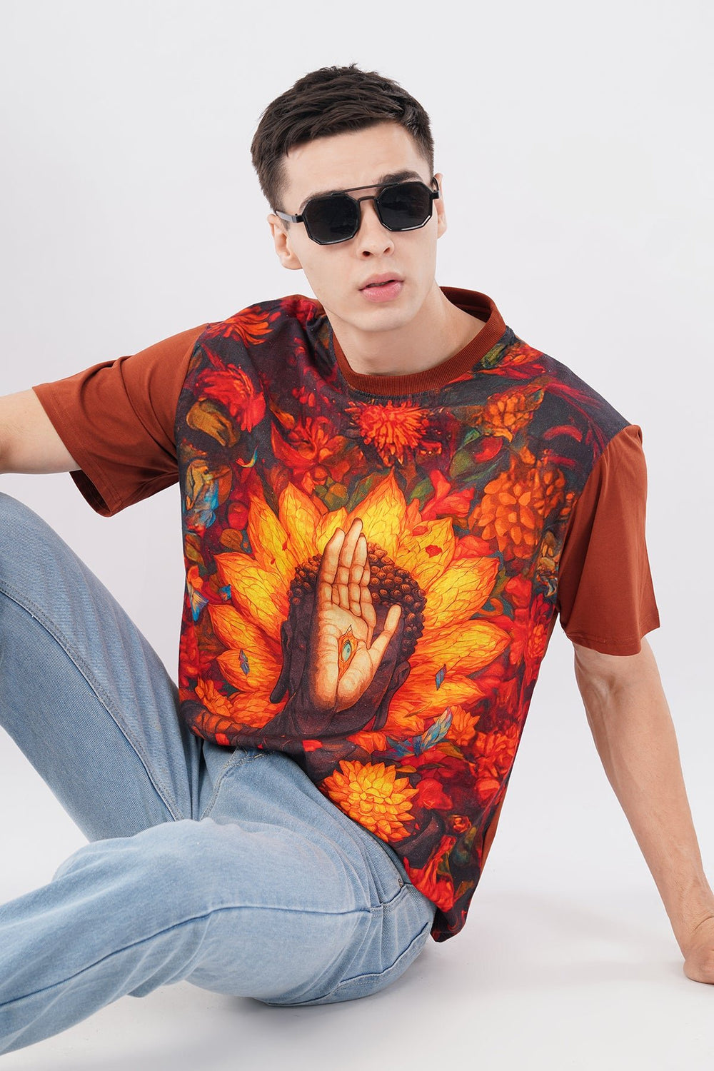 Sacred Bloom DTG Printed Organic Flex T-Shirt – Premium Comfort - KakahuSacred Bloom DTG Printed Organic Flex T-Shirt – Premium ComfortKakahuKakahu