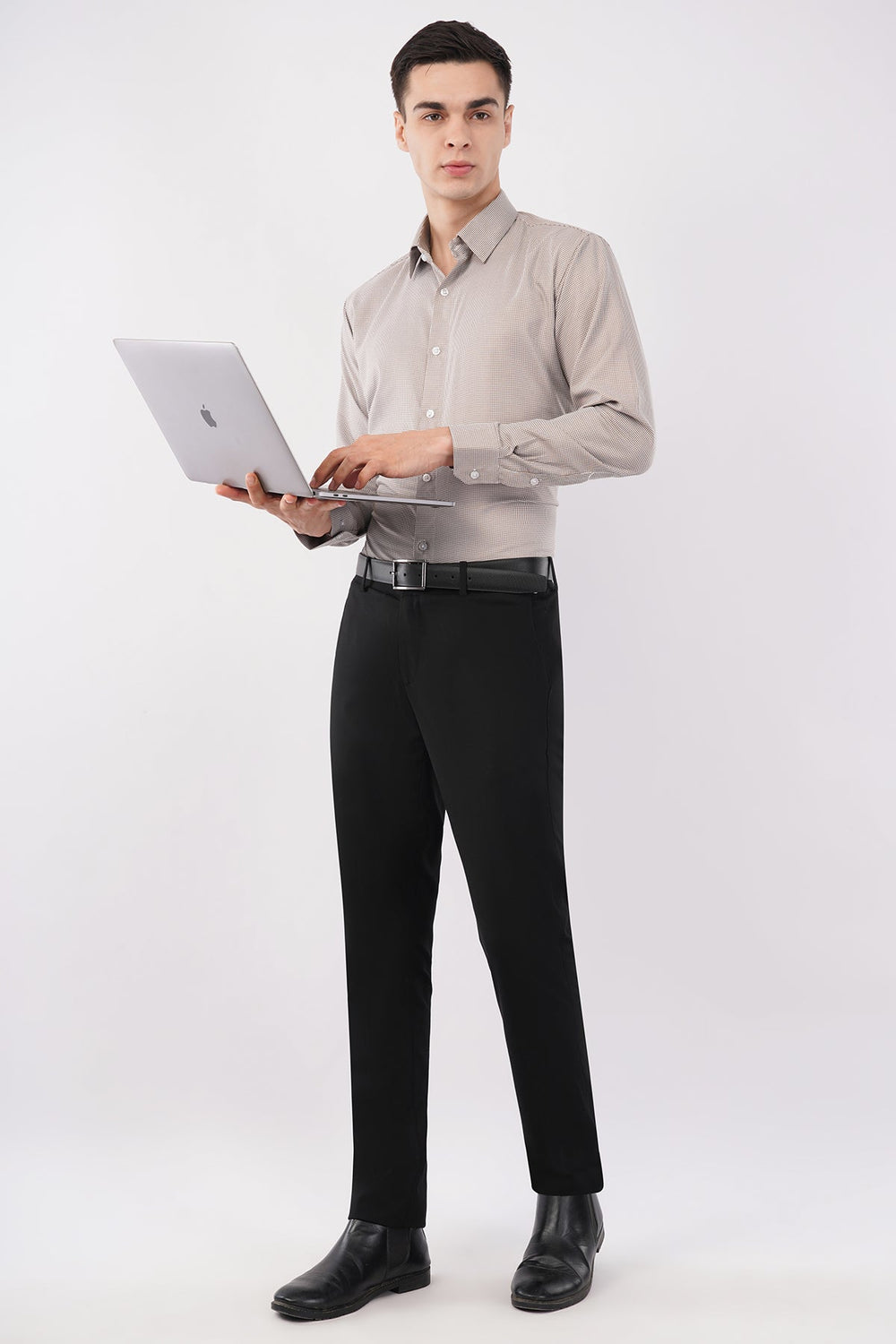 SandCheck Formal Shirt – Classic Checked Office Wear - KakahuSandCheck Formal Shirt – Classic Checked Office WearKakahuKakahu