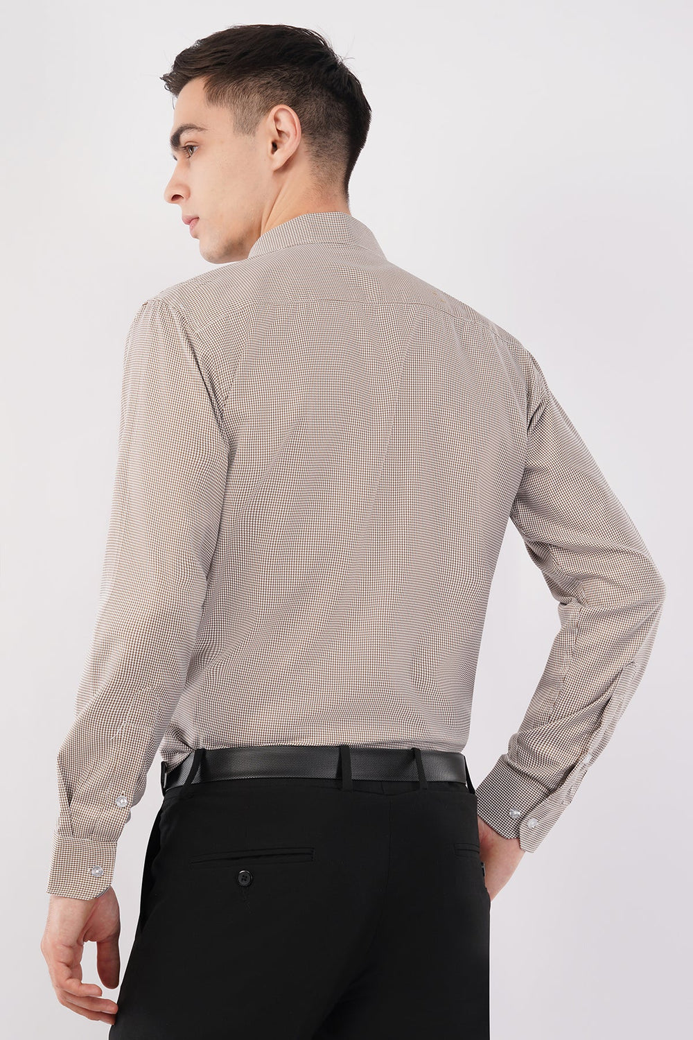 SandCheck Formal Shirt – Classic Checked Office Wear - KakahuSandCheck Formal Shirt – Classic Checked Office WearKakahuKakahu