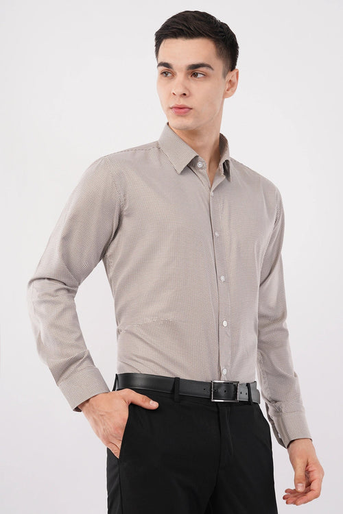 SandCheck Formal Shirt – Classic Checked Office Wear