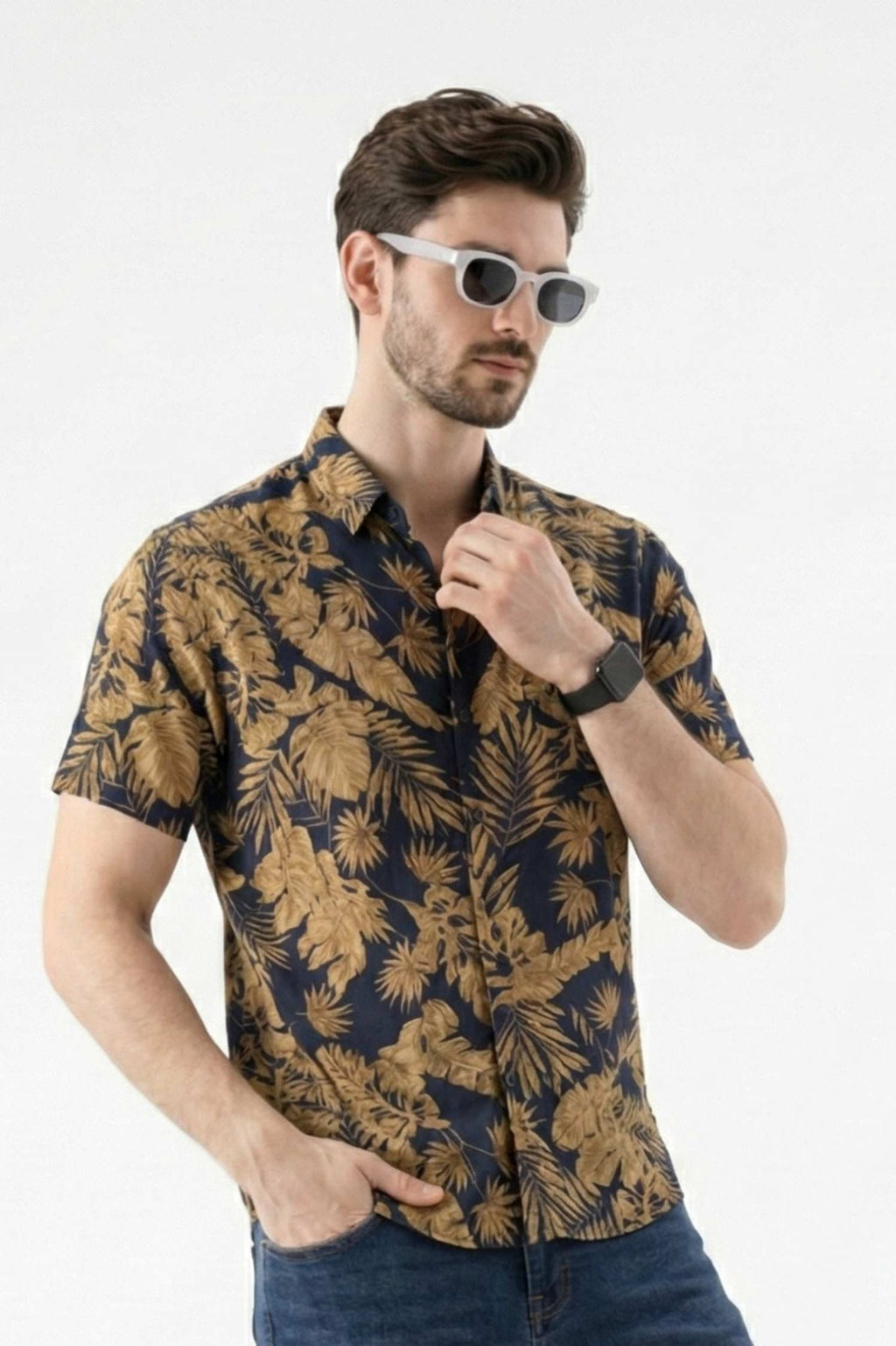 Sapphire Plaid Tailored Shirt – Premium Printed Formal Wear - KakahuSapphire Plaid Tailored Shirt – Premium Printed Formal WearKakahuKakahu