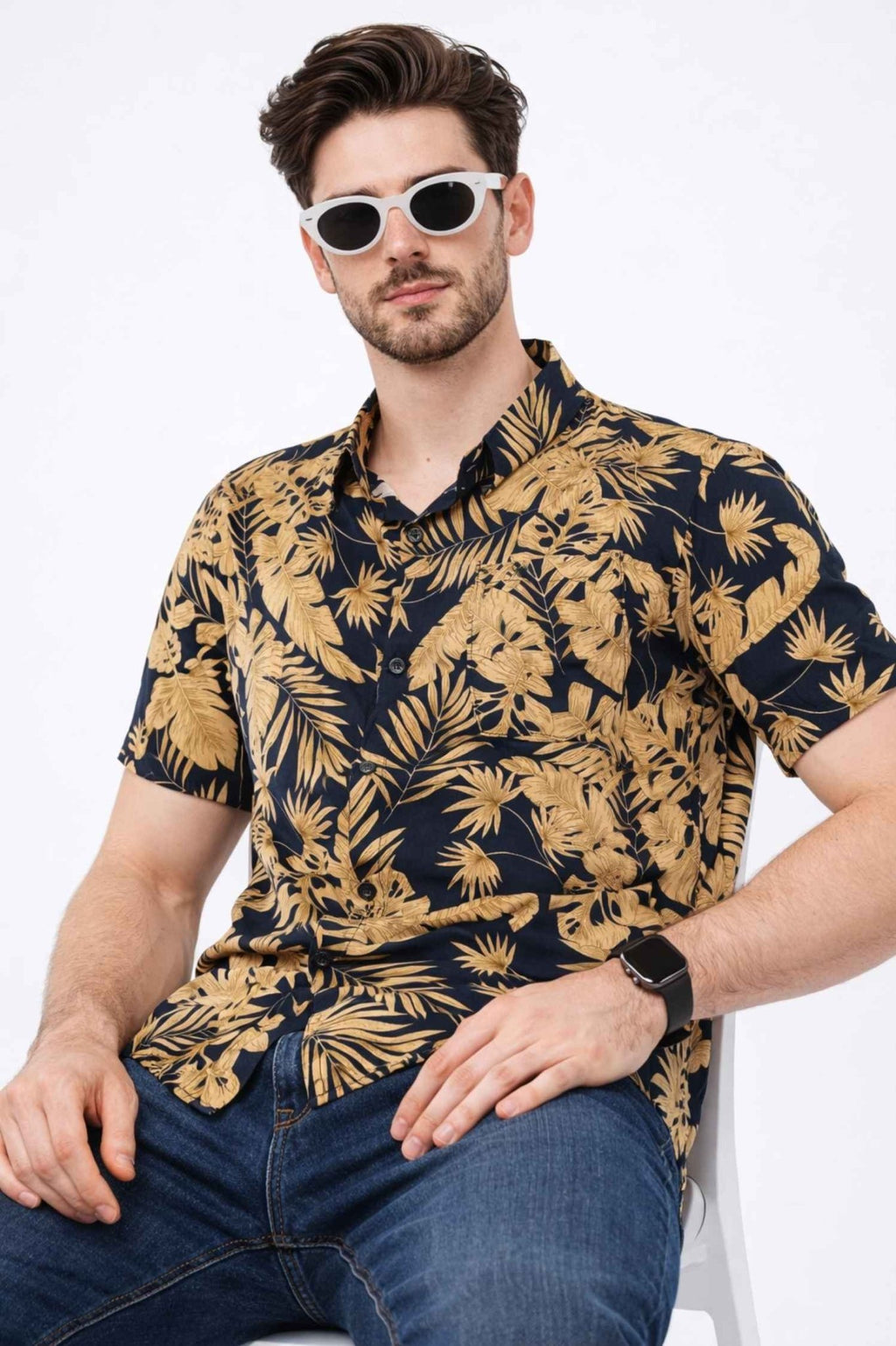 Sapphire Plaid Tailored Shirt – Premium Printed Formal Wear - KakahuSapphire Plaid Tailored Shirt – Premium Printed Formal WearKakahuKakahu