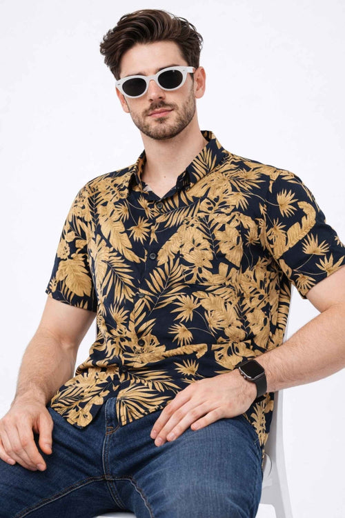 Sapphire Plaid Tailored Shirt – Premium Printed Formal Wear