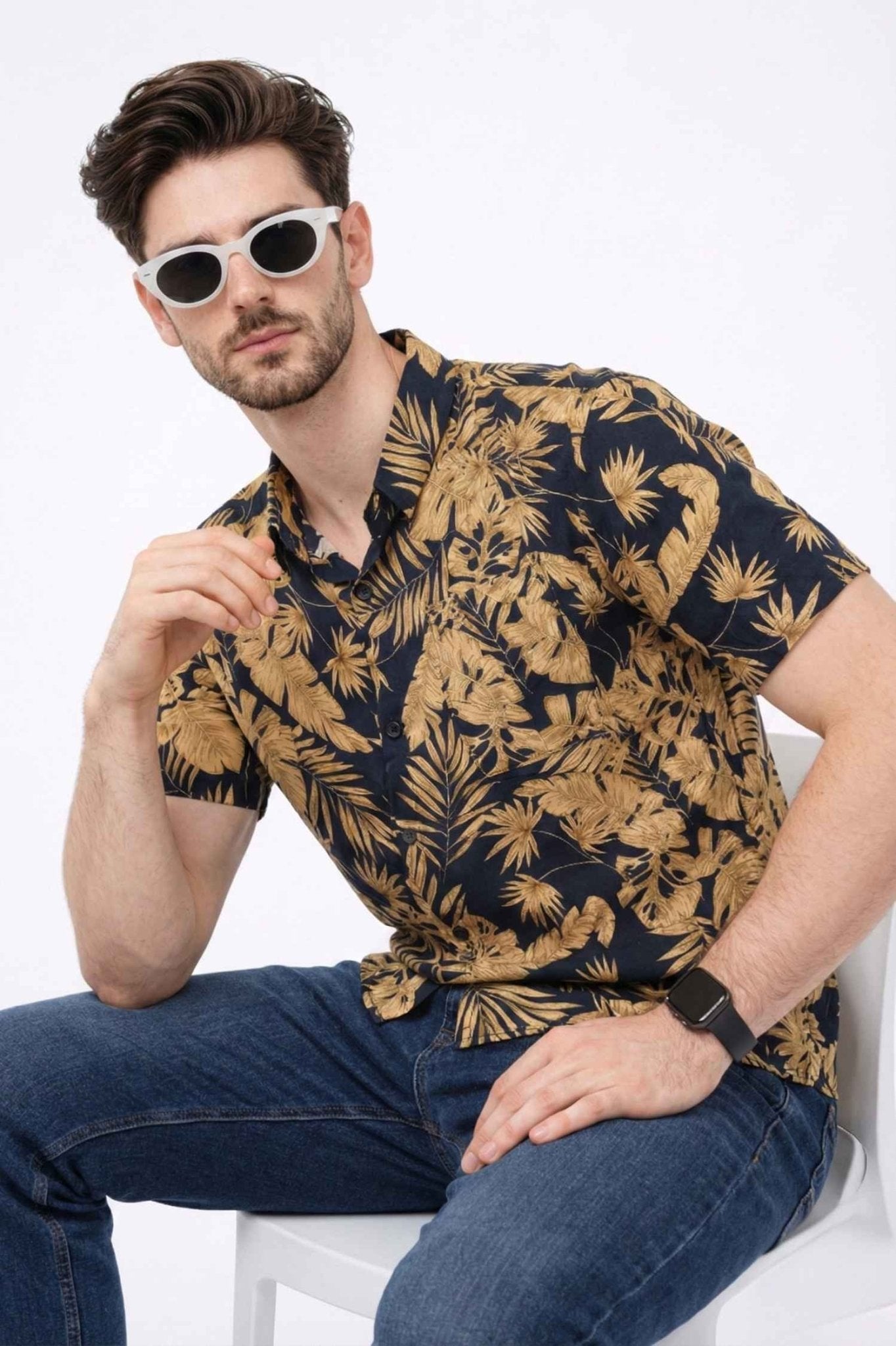 Sapphire Plaid Tailored Shirt – Premium Printed Formal Wear - KakahuSapphire Plaid Tailored Shirt – Premium Printed Formal WearKakahuKakahu