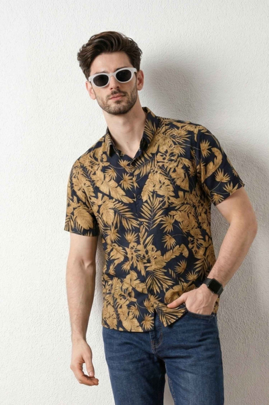 Sapphire Plaid Tailored Shirt – Premium Printed Formal Wear - KakahuSapphire Plaid Tailored Shirt – Premium Printed Formal WearKakahuKakahu