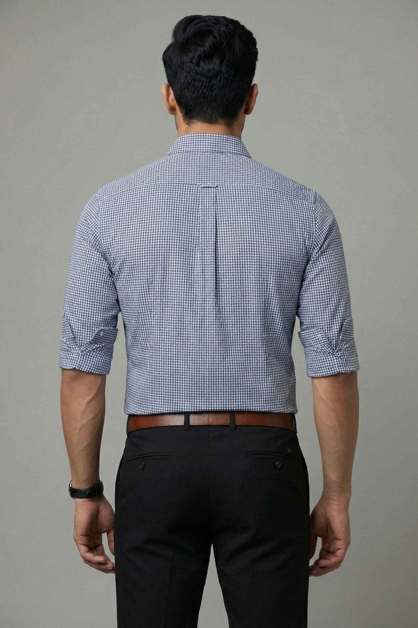 SkyGrid Formal Shirt – Premium Checked Office Wear - KakahuSkyGrid Formal Shirt – Premium Checked Office WearKakahuKakahu