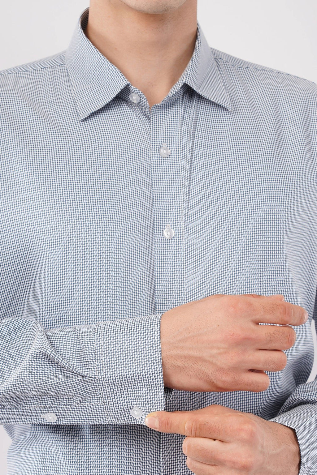 SkyGrid Formal Shirt – Premium Checked Office Wear - KakahuSkyGrid Formal Shirt – Premium Checked Office WearKakahuKakahu