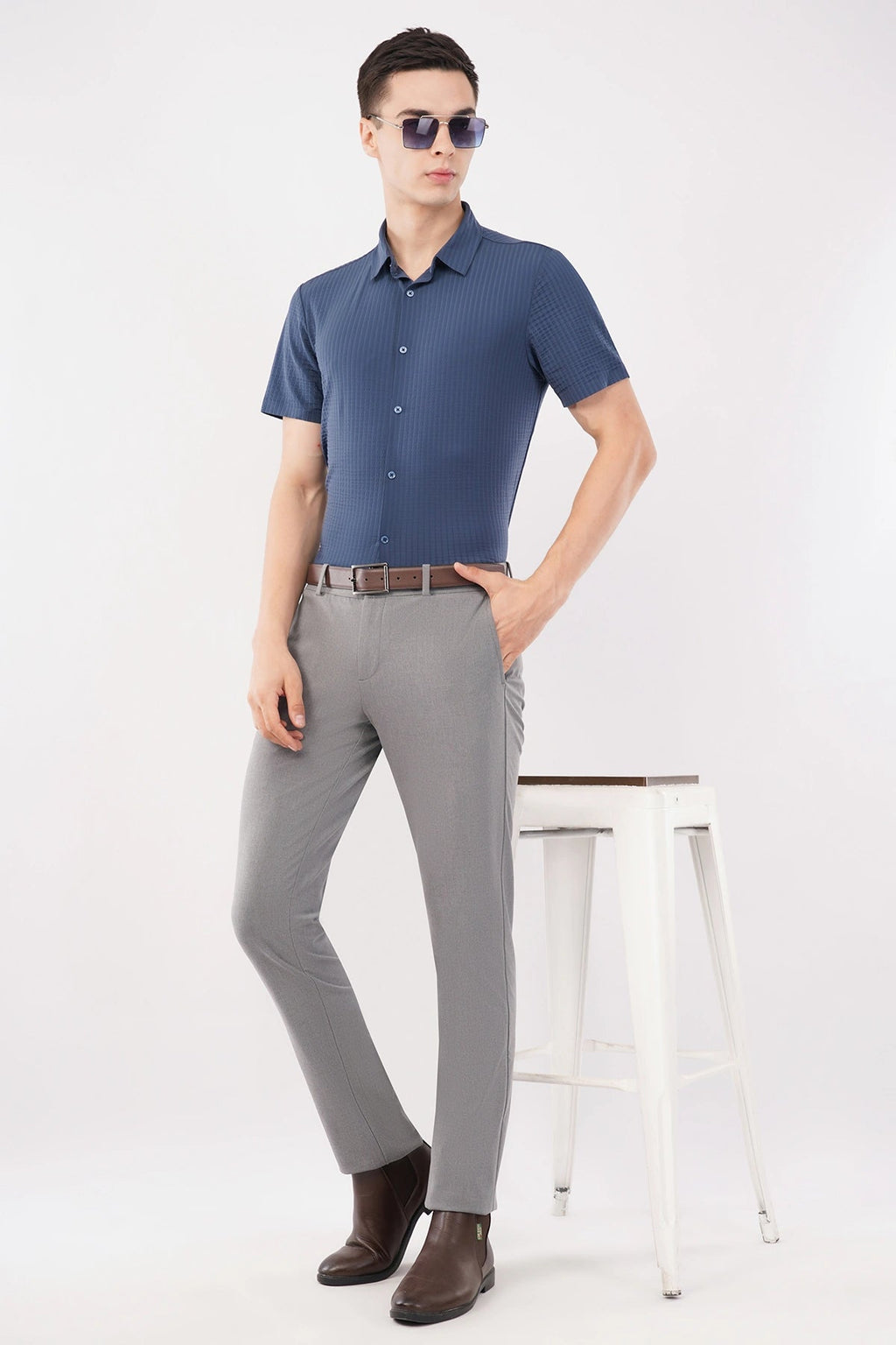 Stitchless Elite Blue Business Shirt – Seamless Professional Wear - KakahuStitchless Elite Blue Business Shirt – Seamless Professional WearKakahuKakahu