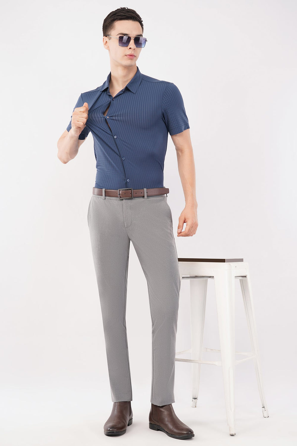 Stitchless Elite Blue Business Shirt – Seamless Professional Wear - KakahuStitchless Elite Blue Business Shirt – Seamless Professional WearKakahuKakahu