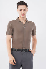 Taupe Prestige Brown Polo – Highest Breathable T-Shirt - KakahuTaupe Prestige Brown Polo – Highest Breathable T-ShirtKakahuKakahu