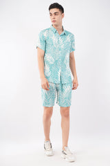 Turquoise Leaf Printed Co - Ord Set – Trendy Casual Wear - KakahuTurquoise Leaf Printed Co - Ord Set – Trendy Casual WearKakahuKakahu