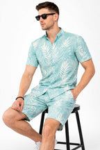 Turquoise Leaf Printed Co - Ord Set – Trendy Casual Wear - KakahuTurquoise Leaf Printed Co - Ord Set – Trendy Casual WearKakahuKakahu